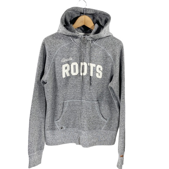 Roots Tops - Roots Full Zip Top Hoodie Sweatshirt Grey Jacket